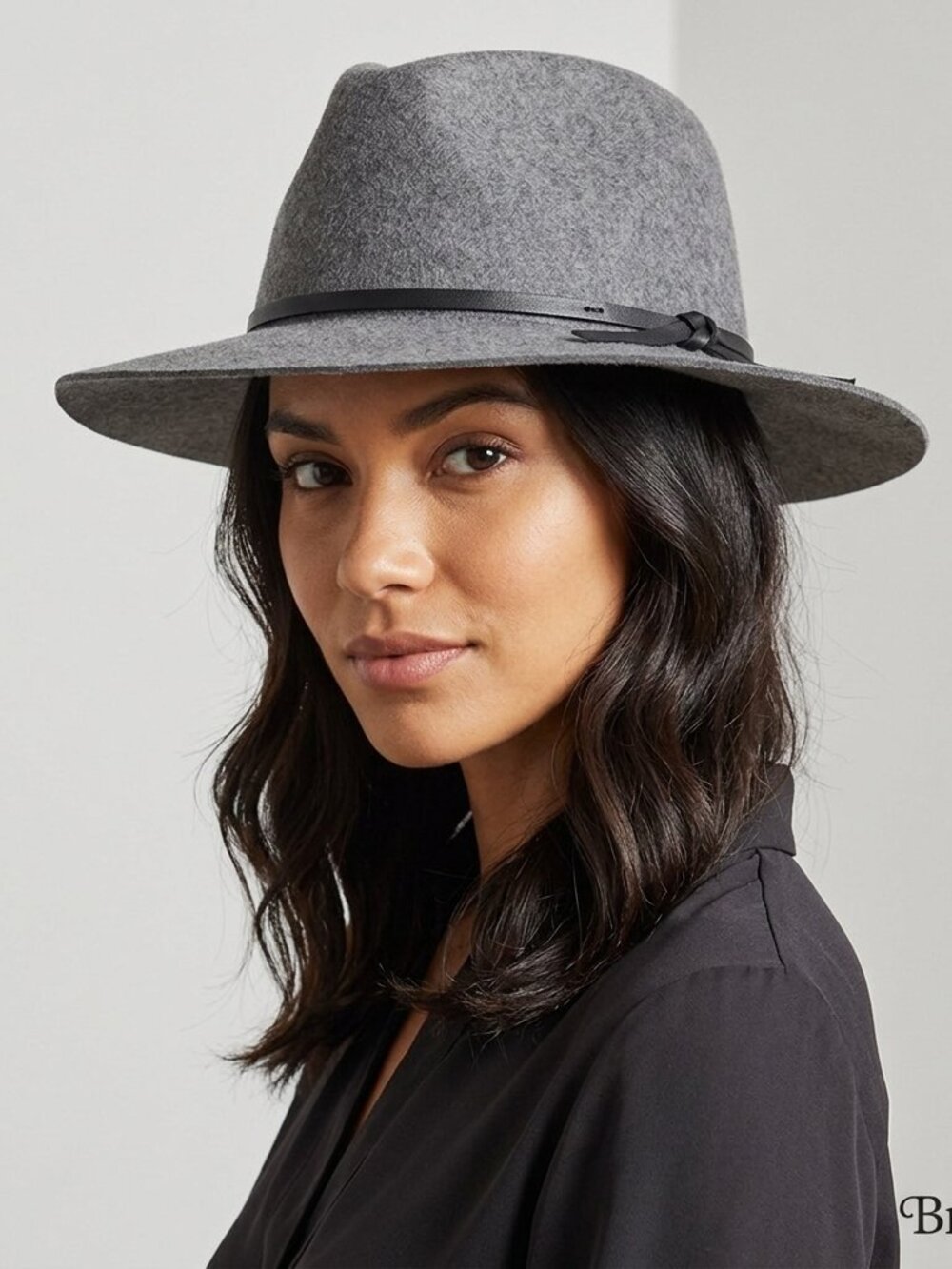 Brixton Charcoal Fedora Hat NWT